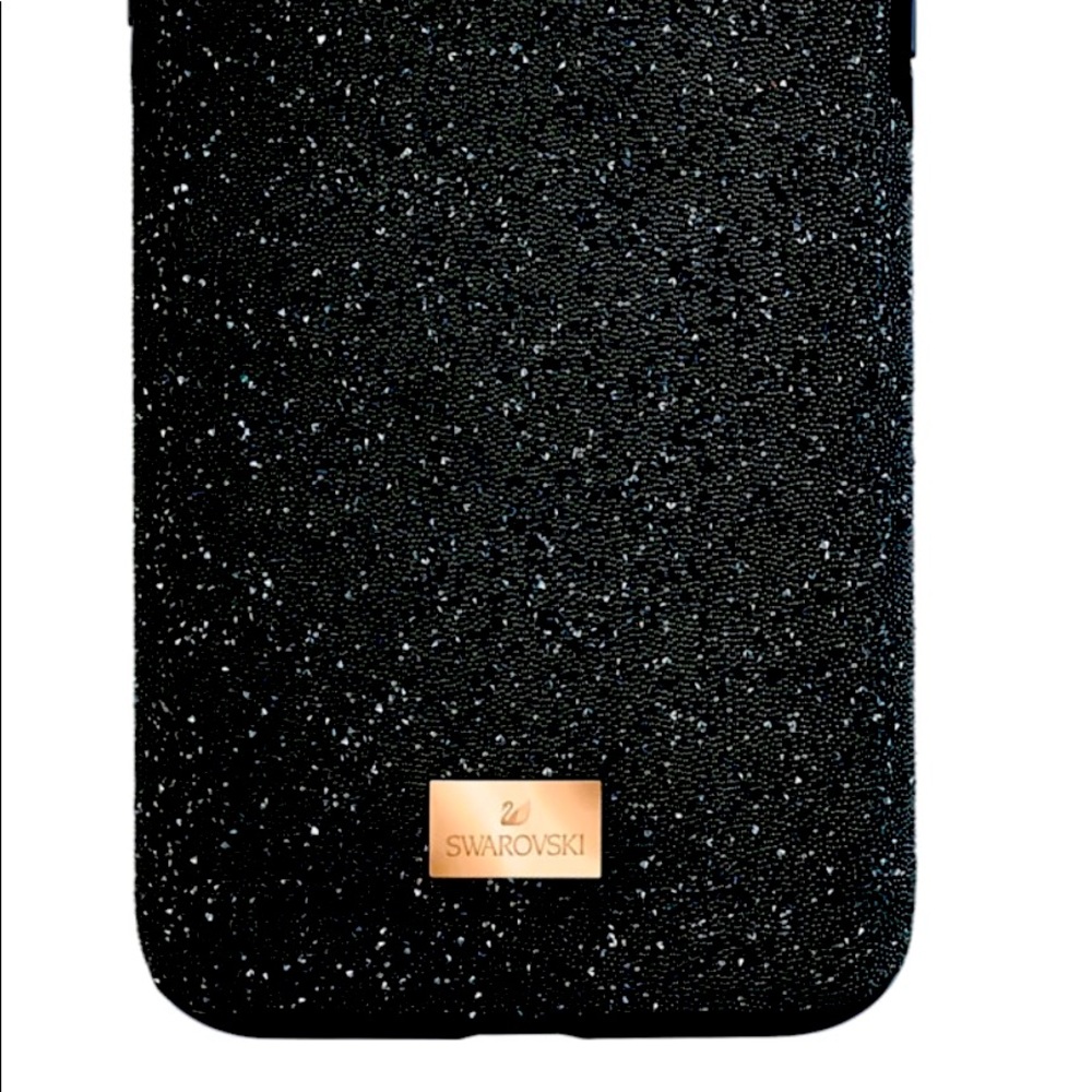 Authentic Swarovski black crystal phone case.